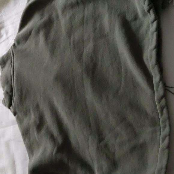 Adidas Cropped Olive Quarter Zip Sweatshirt - Picture 5 of 6